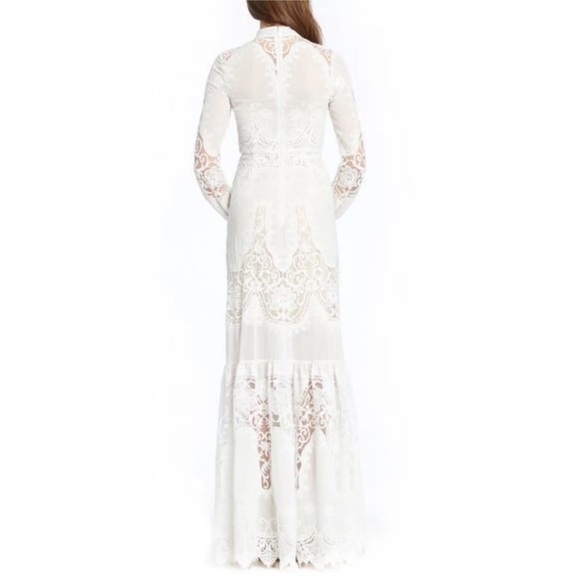 Anthropologie x BHLDN Monique Lhuillier Lyon Embroidered Choker Dress - Picture 4 of 14